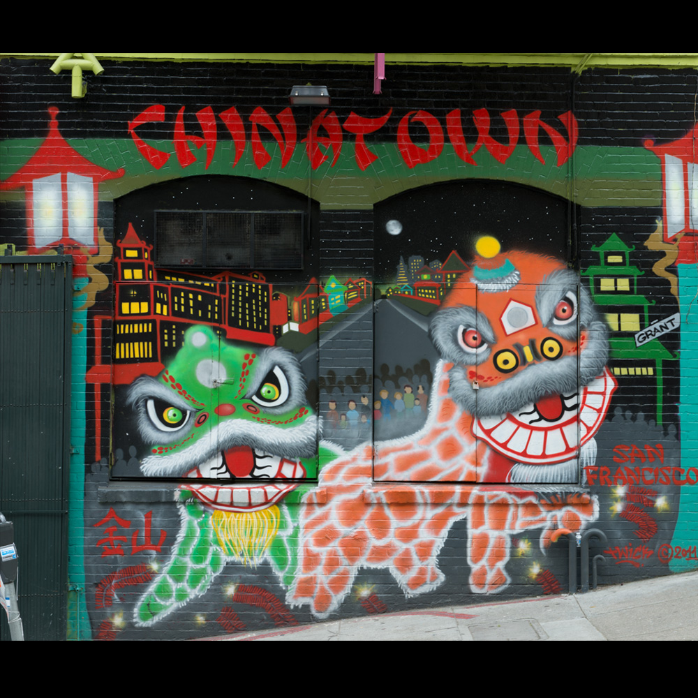 Mural of a dragon by unknown artist.